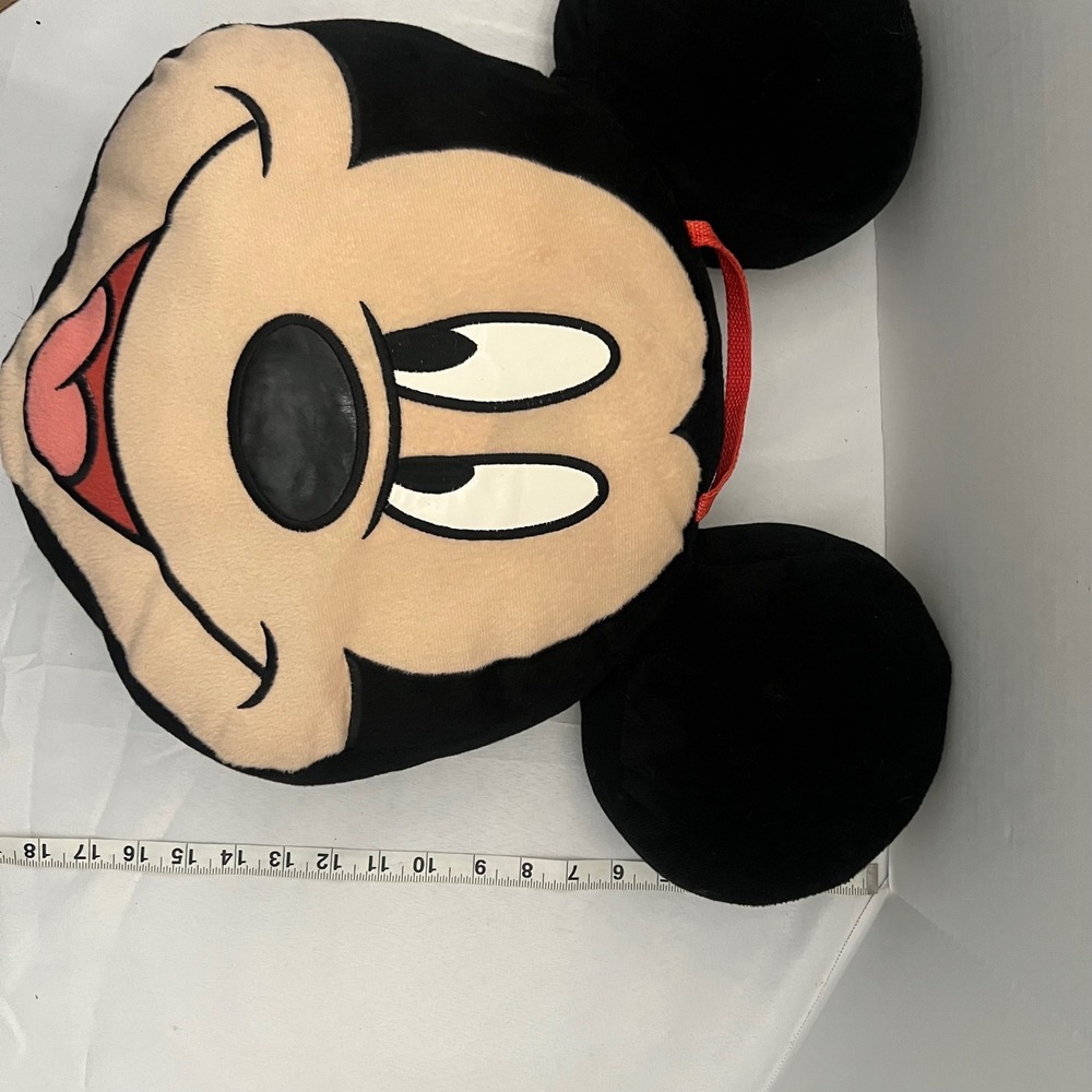 Disney Mickey Mouse Clubhouse Plush Backpack Travel Bag Kids Red Black - Picture 4 of 5